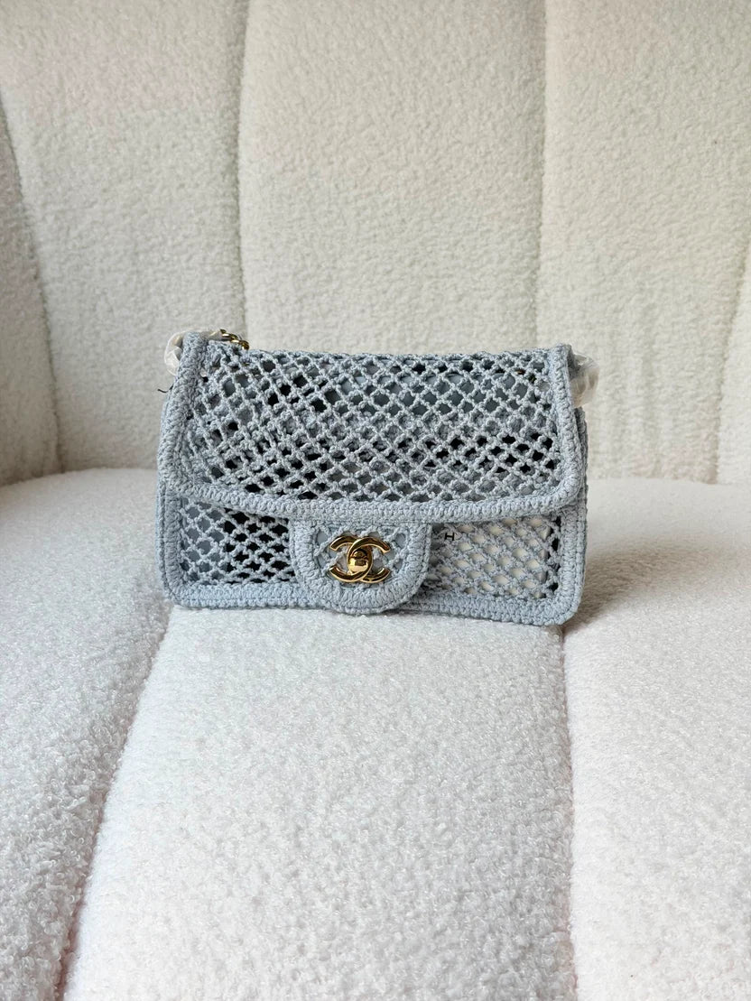 Chanel Small Coco Beach Macrame Flap Bag