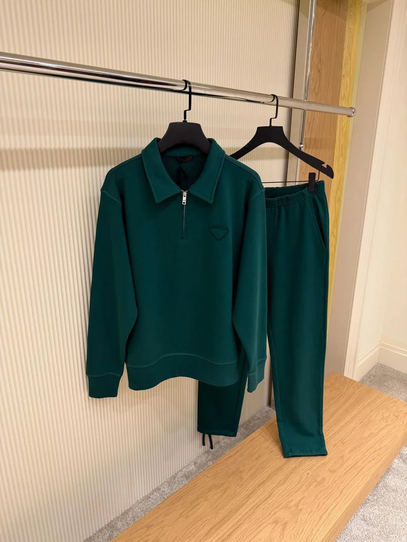 Prada Quarter-Zip Sweatshirt and Track Pants Set