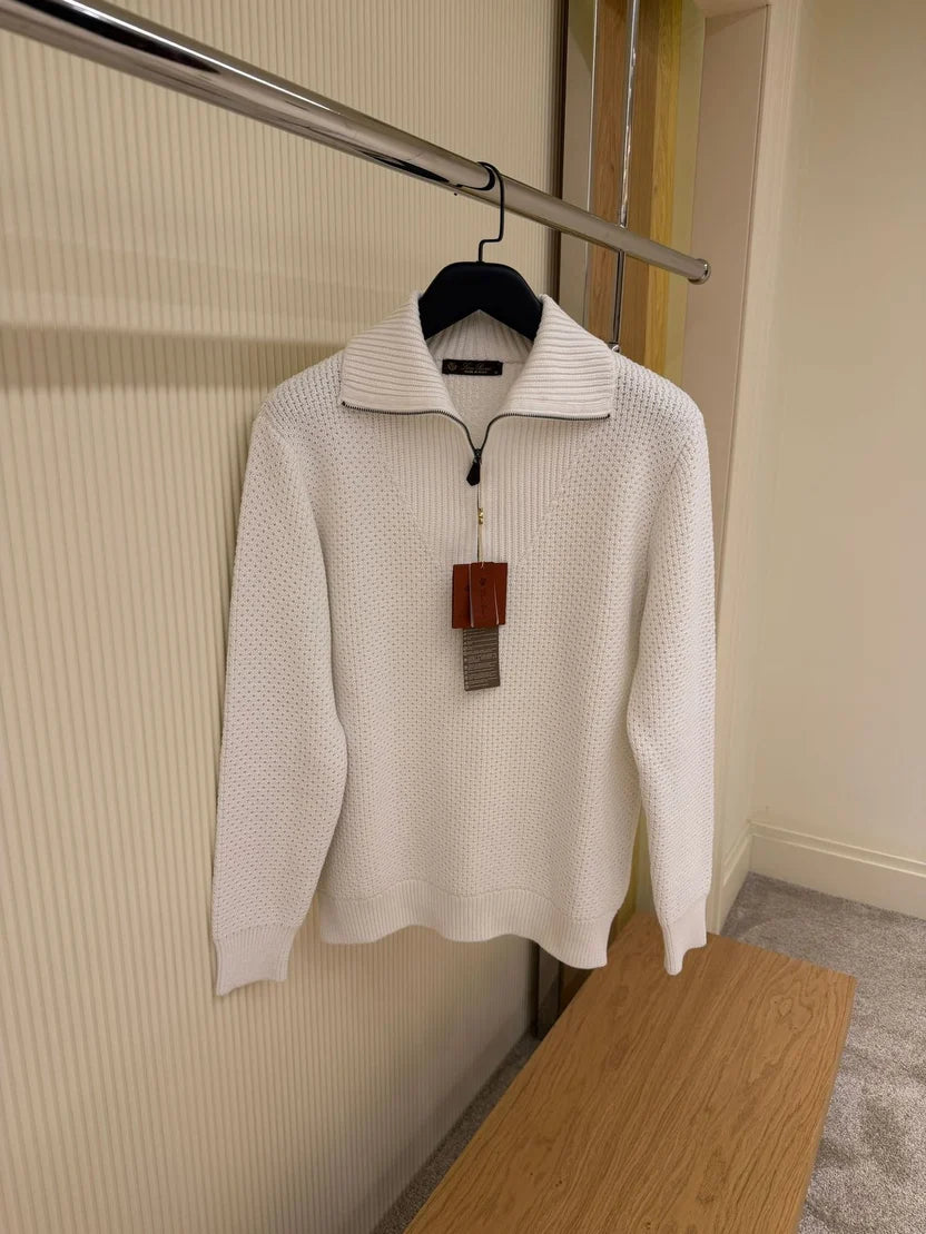Loro Piana Classic Half-Zip Mezzocollo Jumper