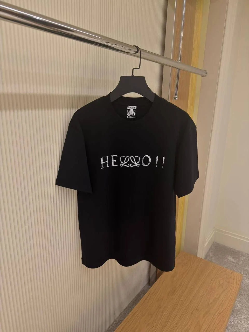 Loewe "Hello" Logo-Print Cotton-Blend T-Shirts