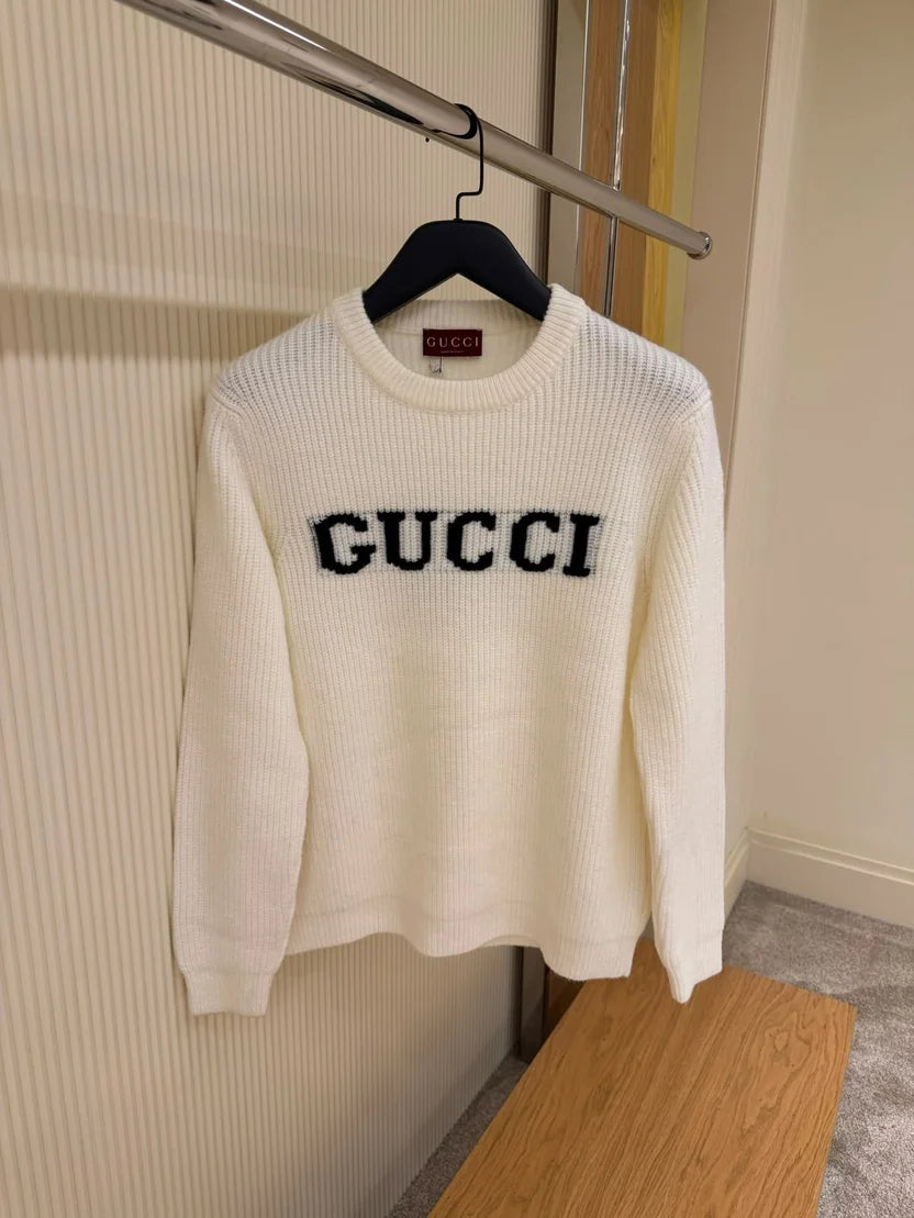 Gucci Intarsia-Logo Wool Sweater