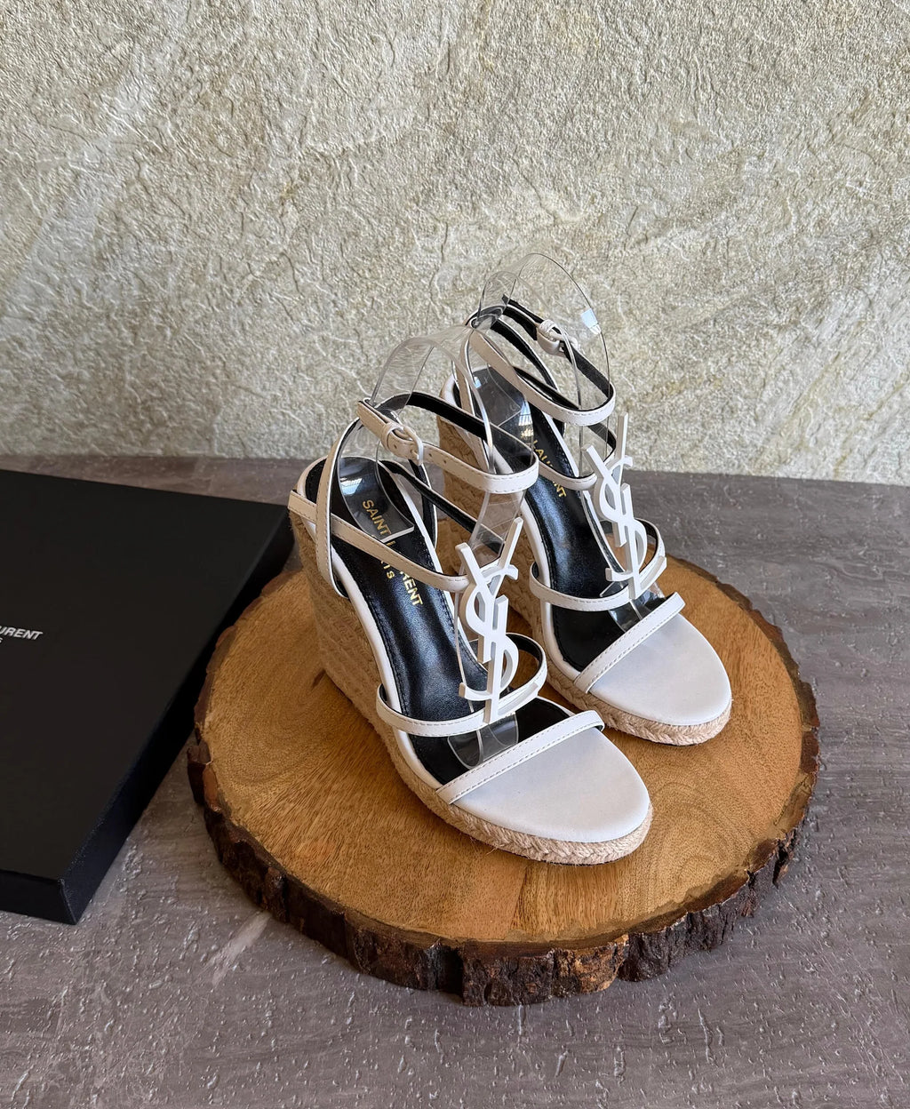 Saint Laurent Cassandra Wedge Espadrilles