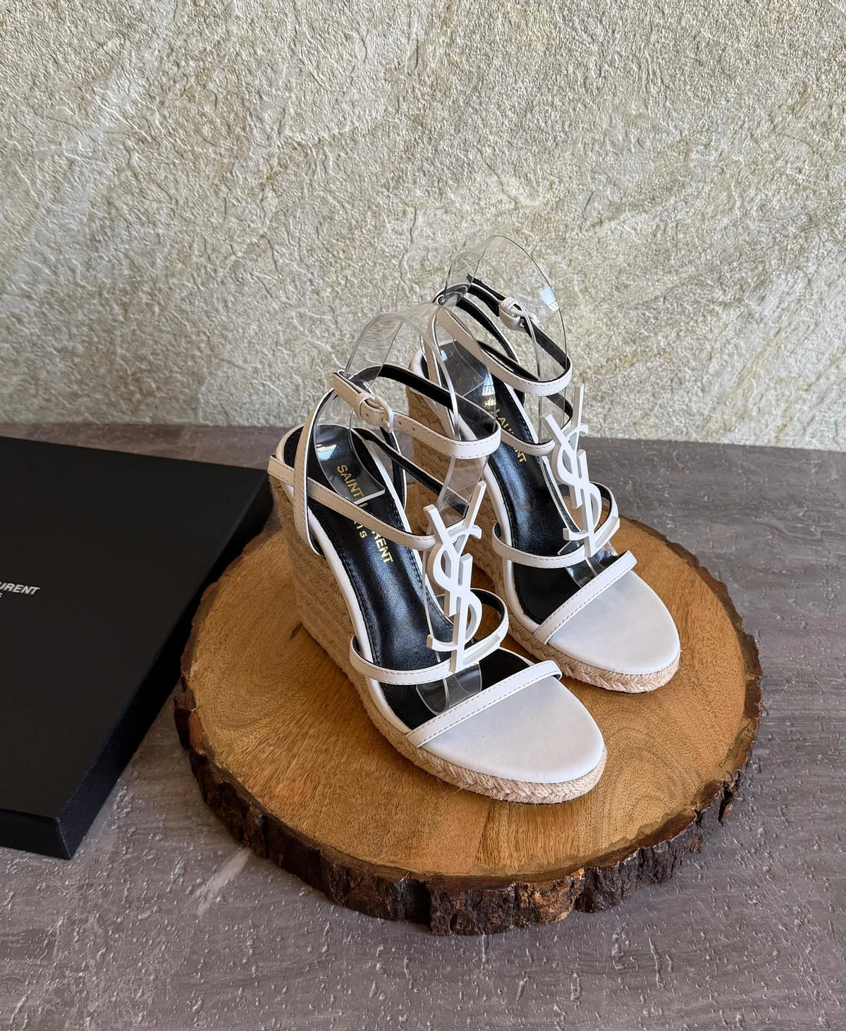 Saint Laurent Cassandra Wedge Espadrilles