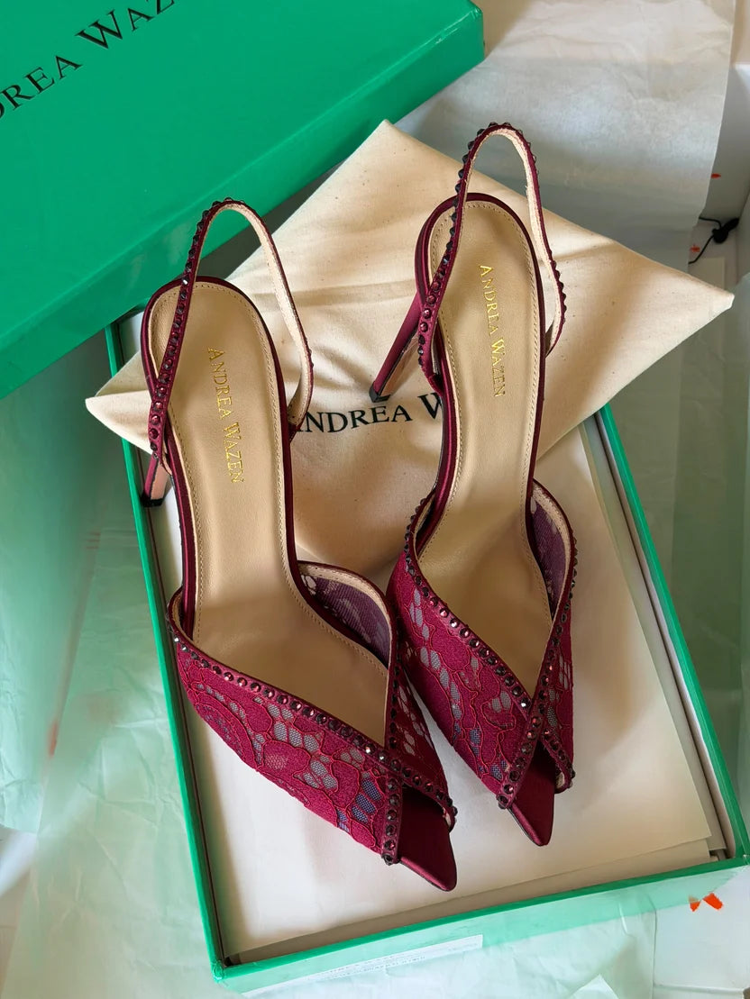 Andrea Wazen Katy Slingback Pumps