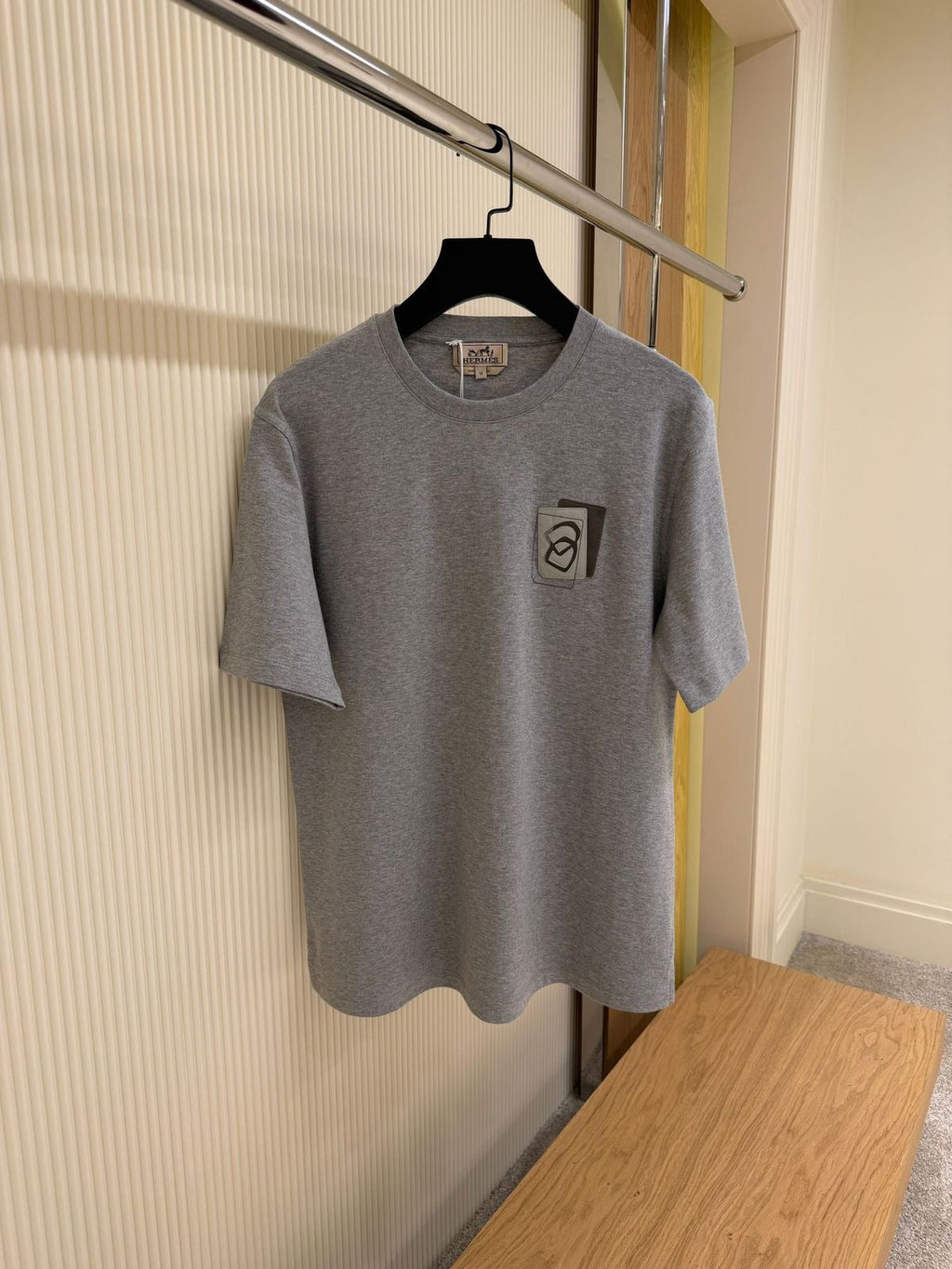 Hermes T-shirt with leather detail
