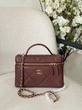 Chanel Caviar Quilted Trendy Handle Slim Vanity