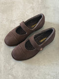 Chanel Suede Shearling Mary Jane Flats