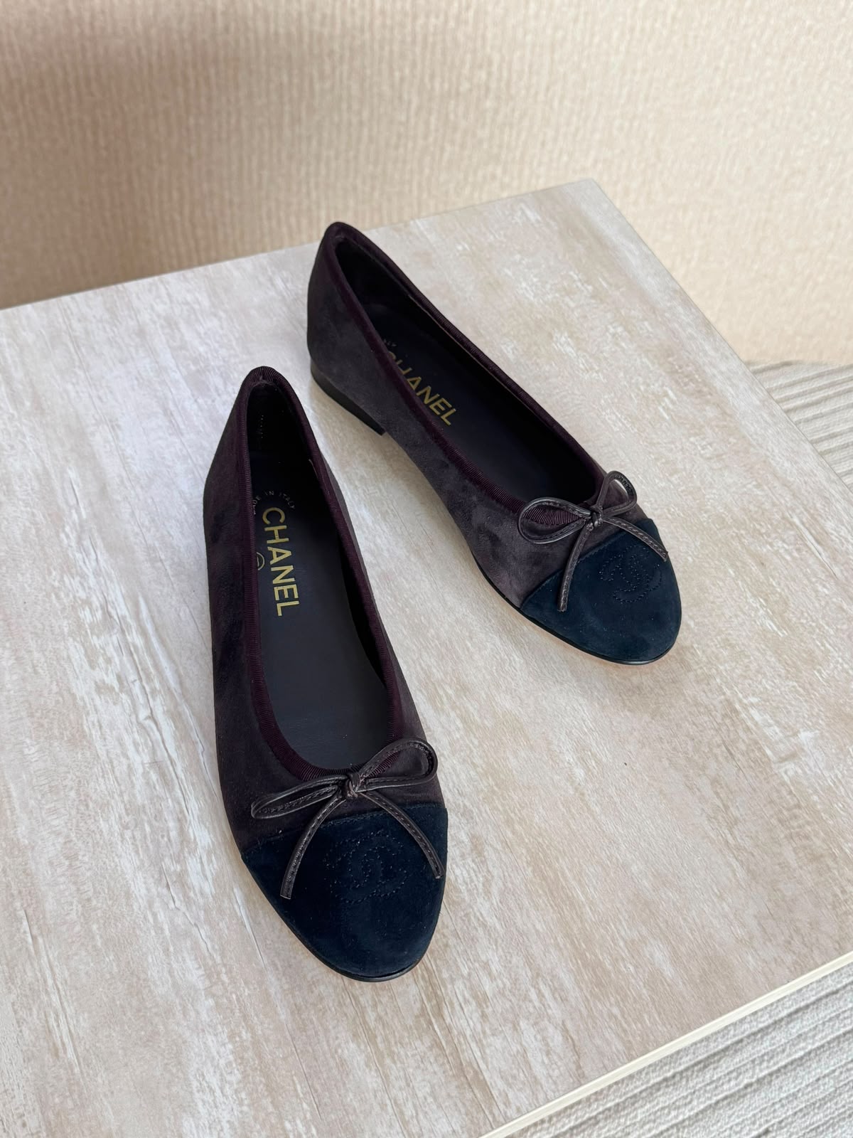 Chanel Suede Ballet Flats