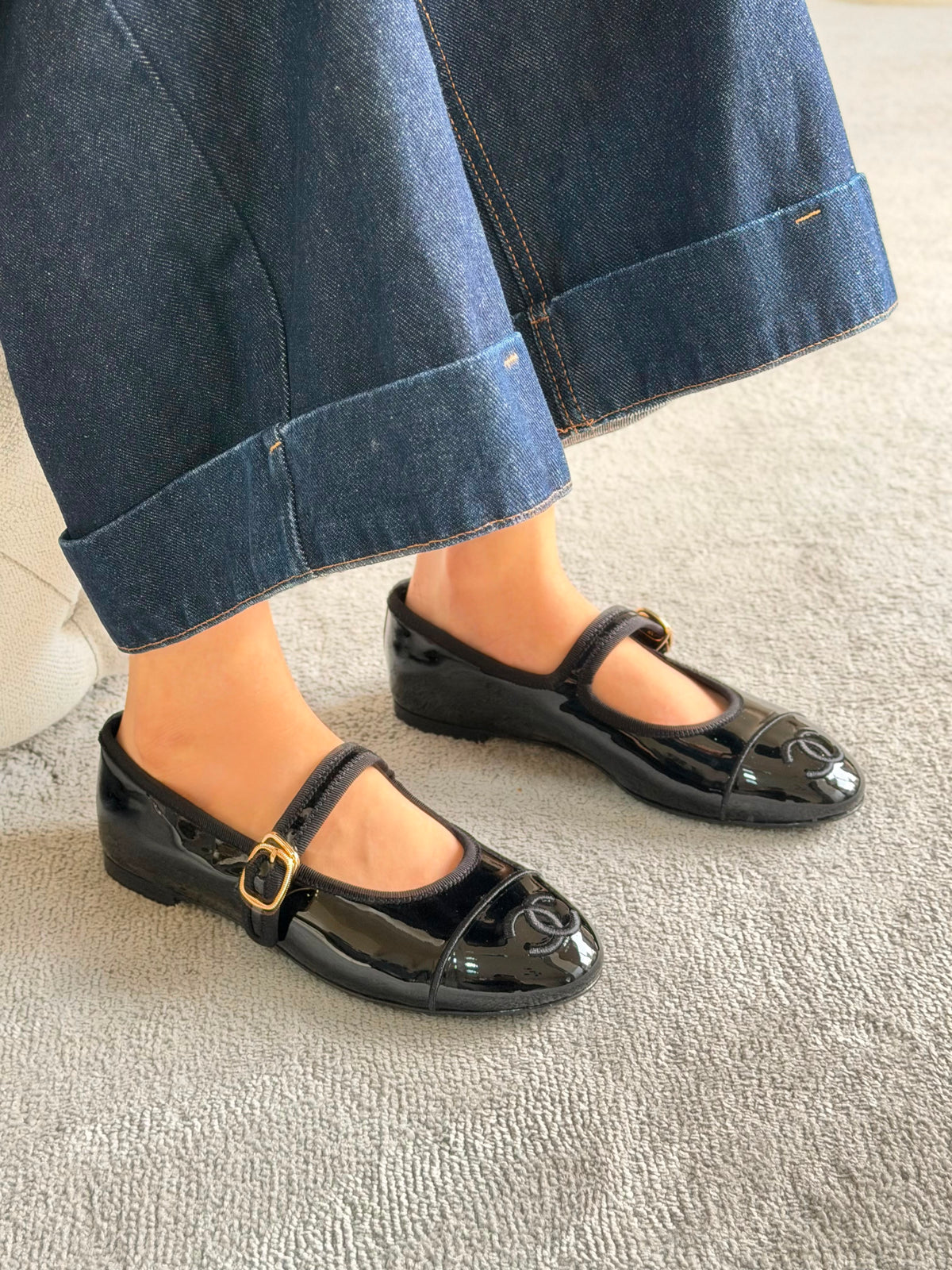 Chanel Suede Ballet Flats
