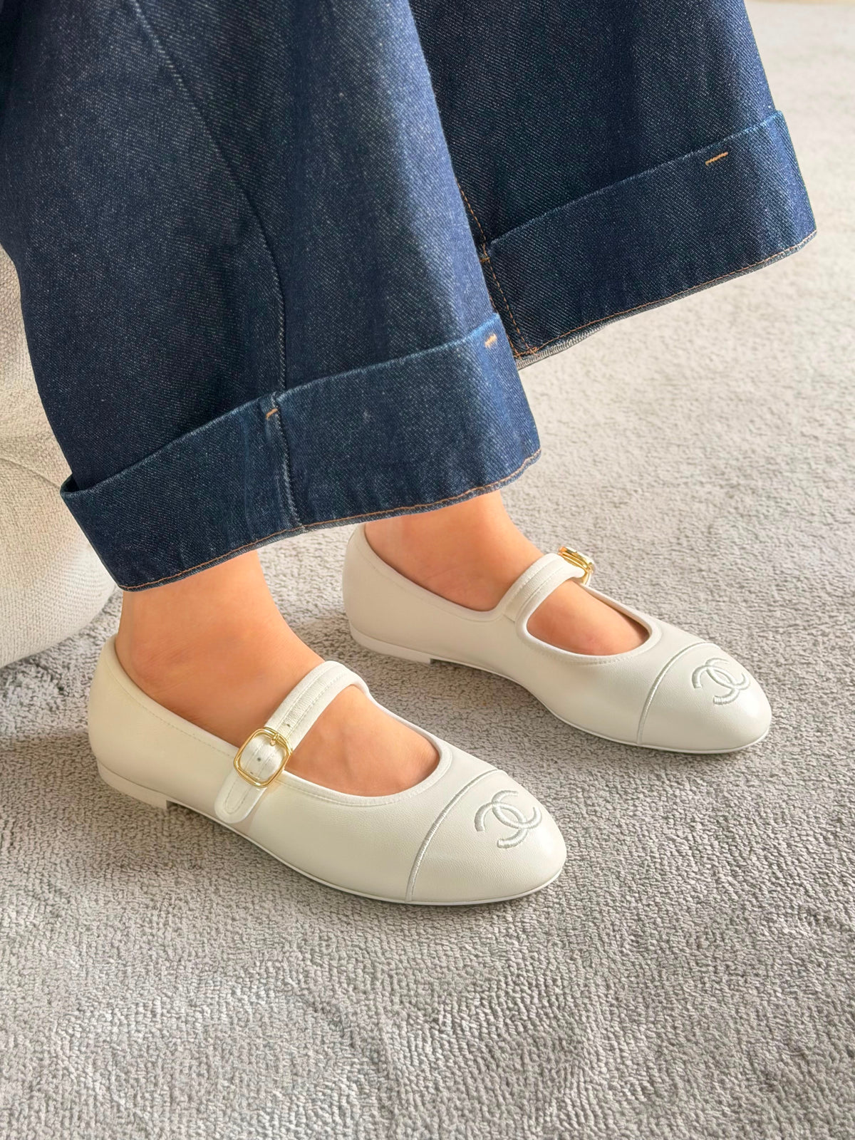 Chanel Suede Ballet Flats