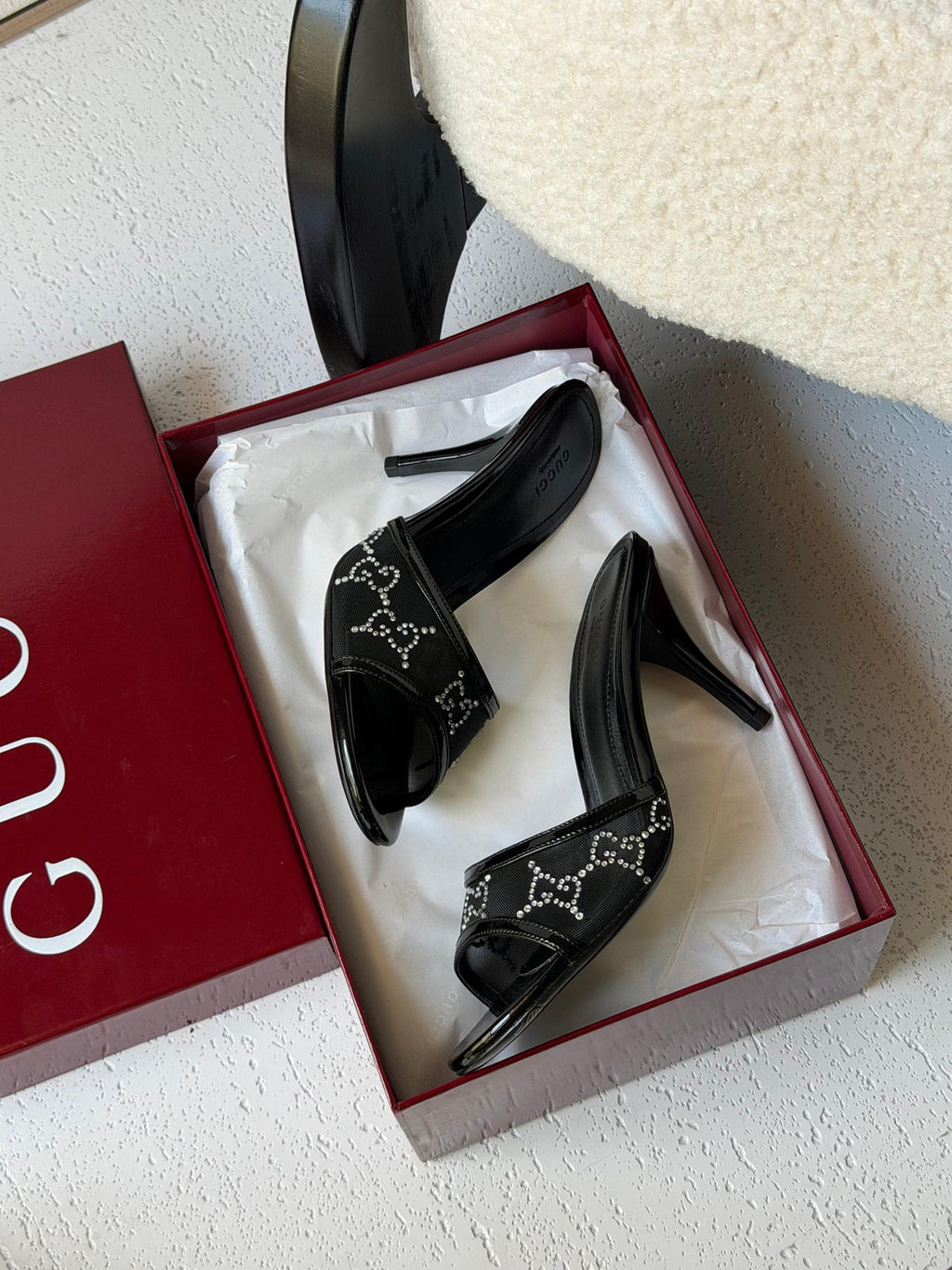 Gucci GG crystal sandals
