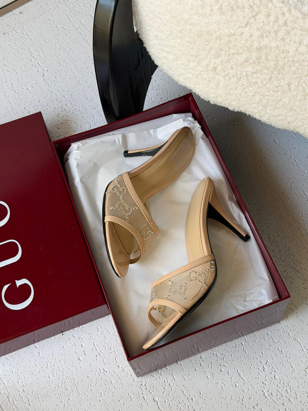 Gucci GG crystal sandals