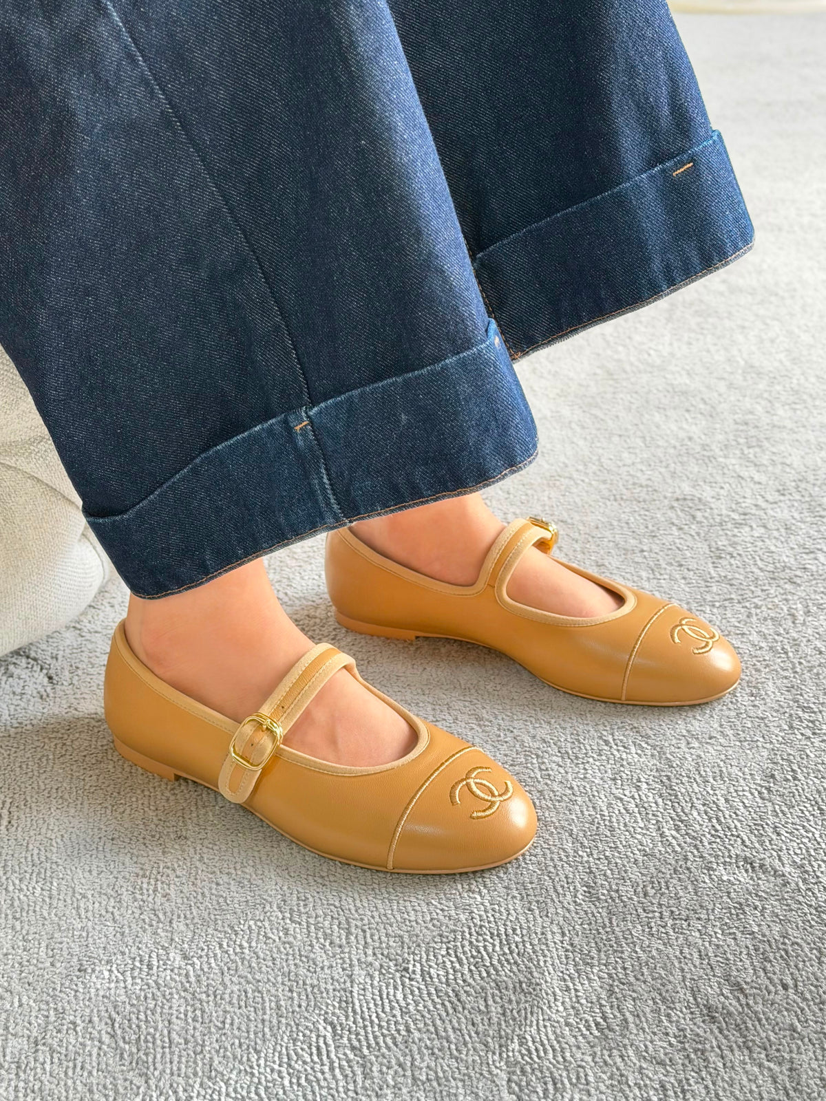 Chanel Suede Ballet Flats