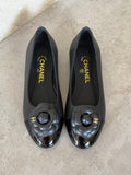 Chanel Patent Leather Camelia Flower Ballet
