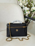 Chanel Caviar Quilted Trendy Handle Slim Vanity