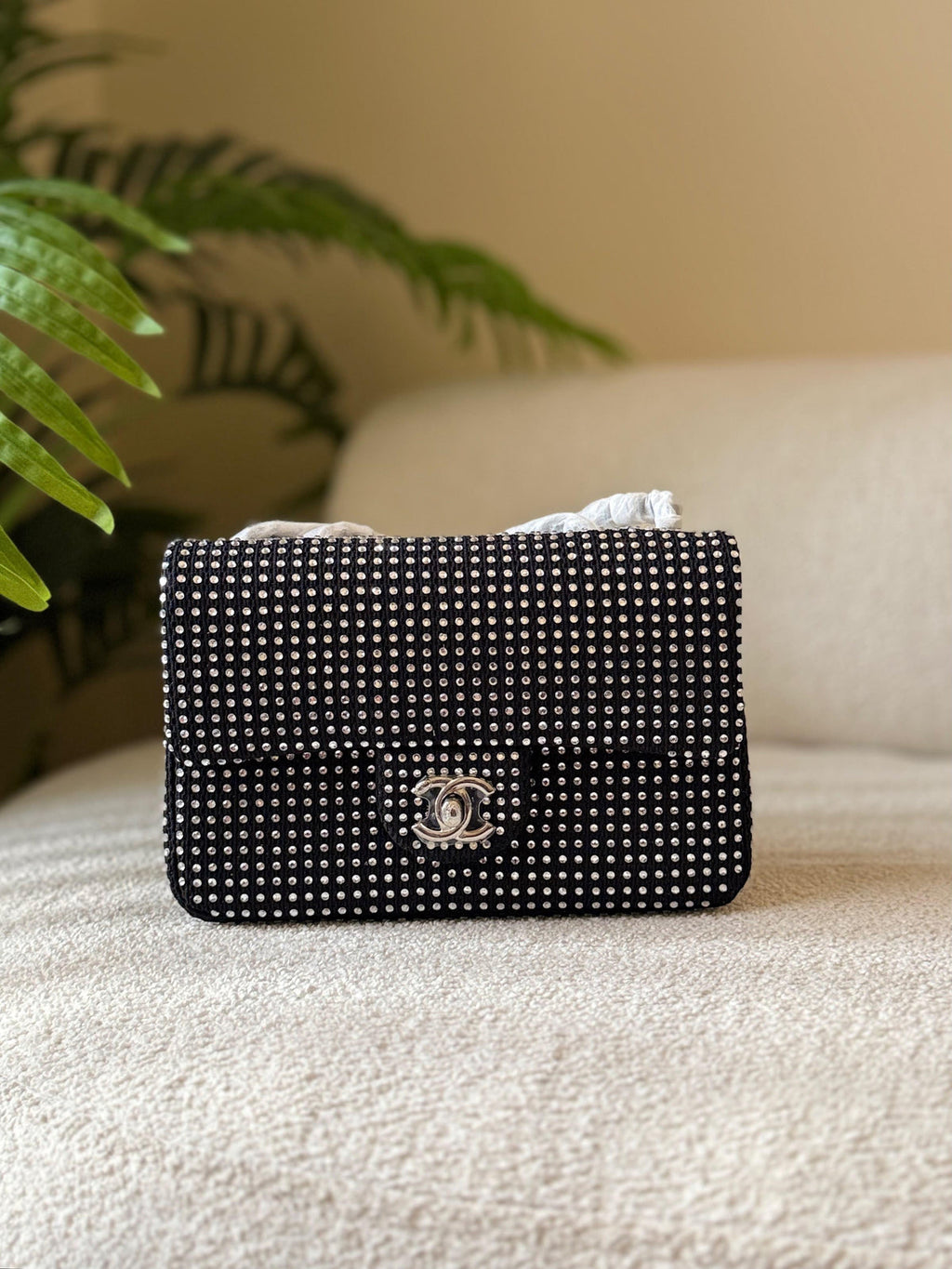 Chanel Classic Flap Bag in Crystal-Embellished