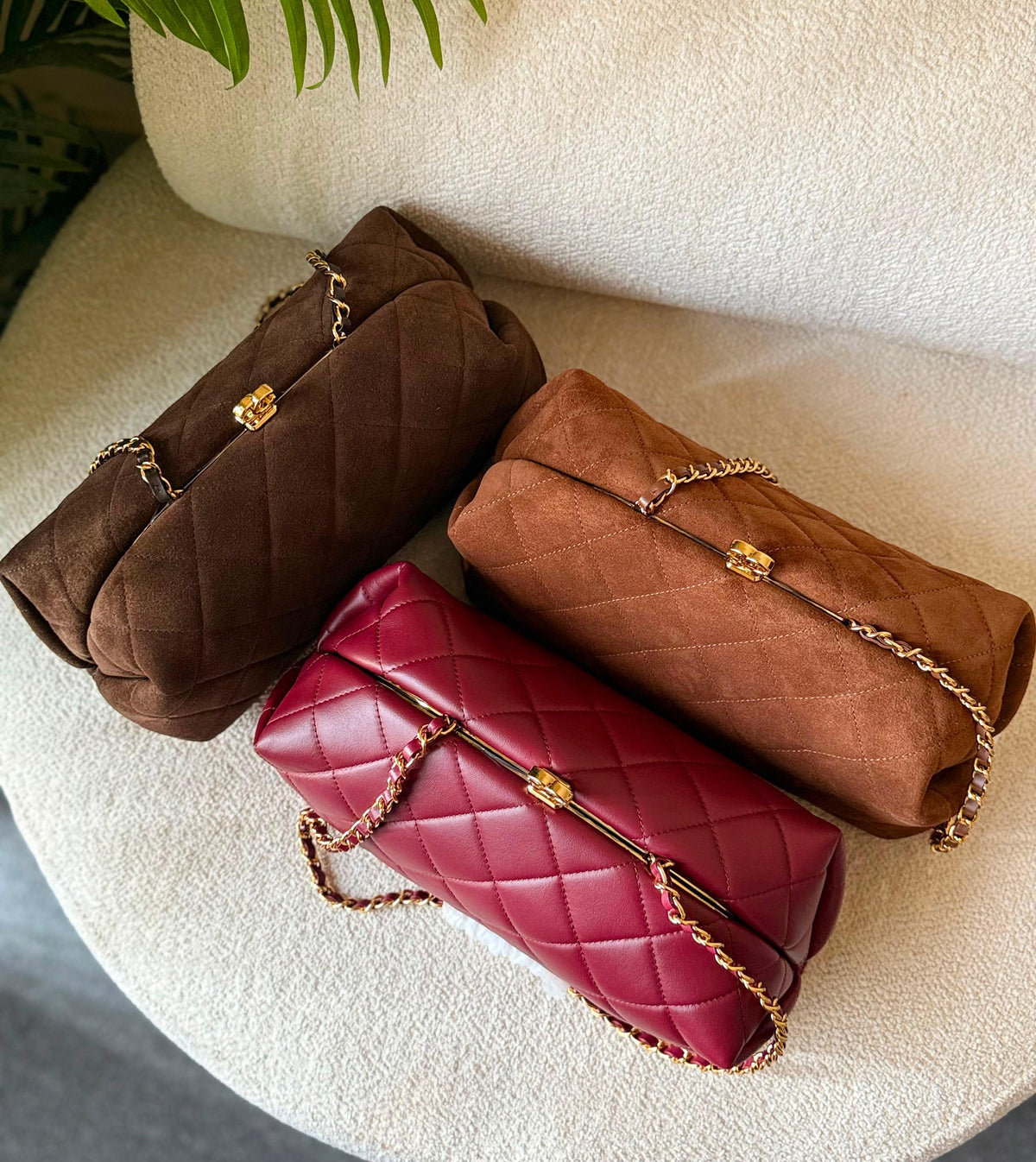 Chanel Clutch with Chain Suede Calfskin