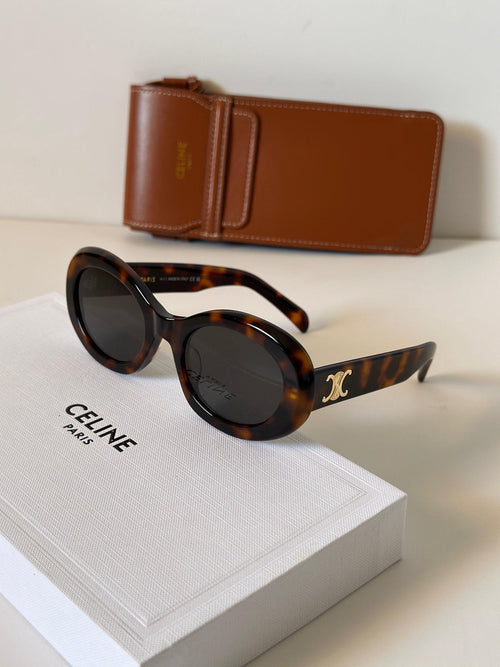 CELINE Triomphe round sunglassesc