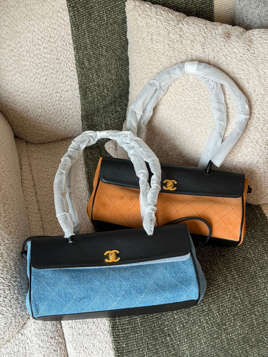 Chanel Calfskin Denim Stitched Urban Essentials