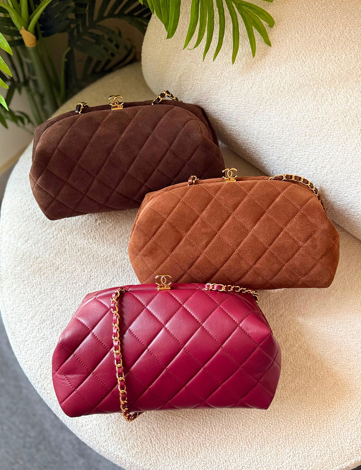Chanel Clutch with Chain Suede Calfskin