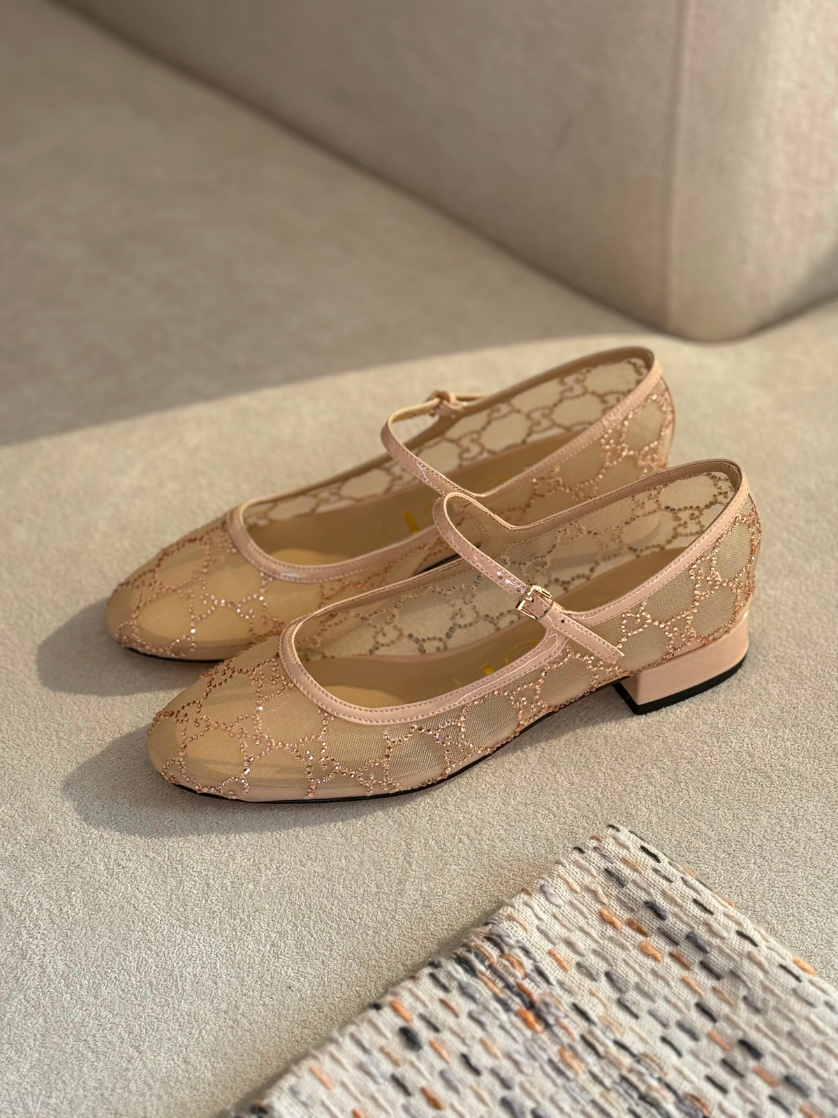 Gucci GG crystal ballet flats