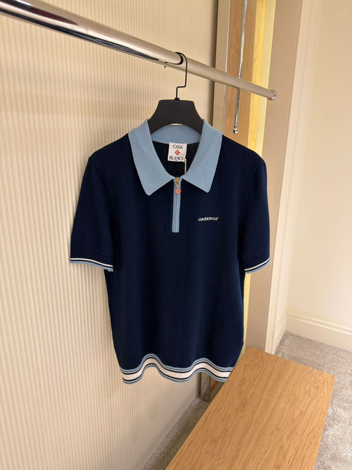 Casablanca zip-front Polo Shirt