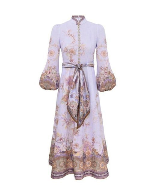 Buy Zimmermann Luna Button Midi Dress