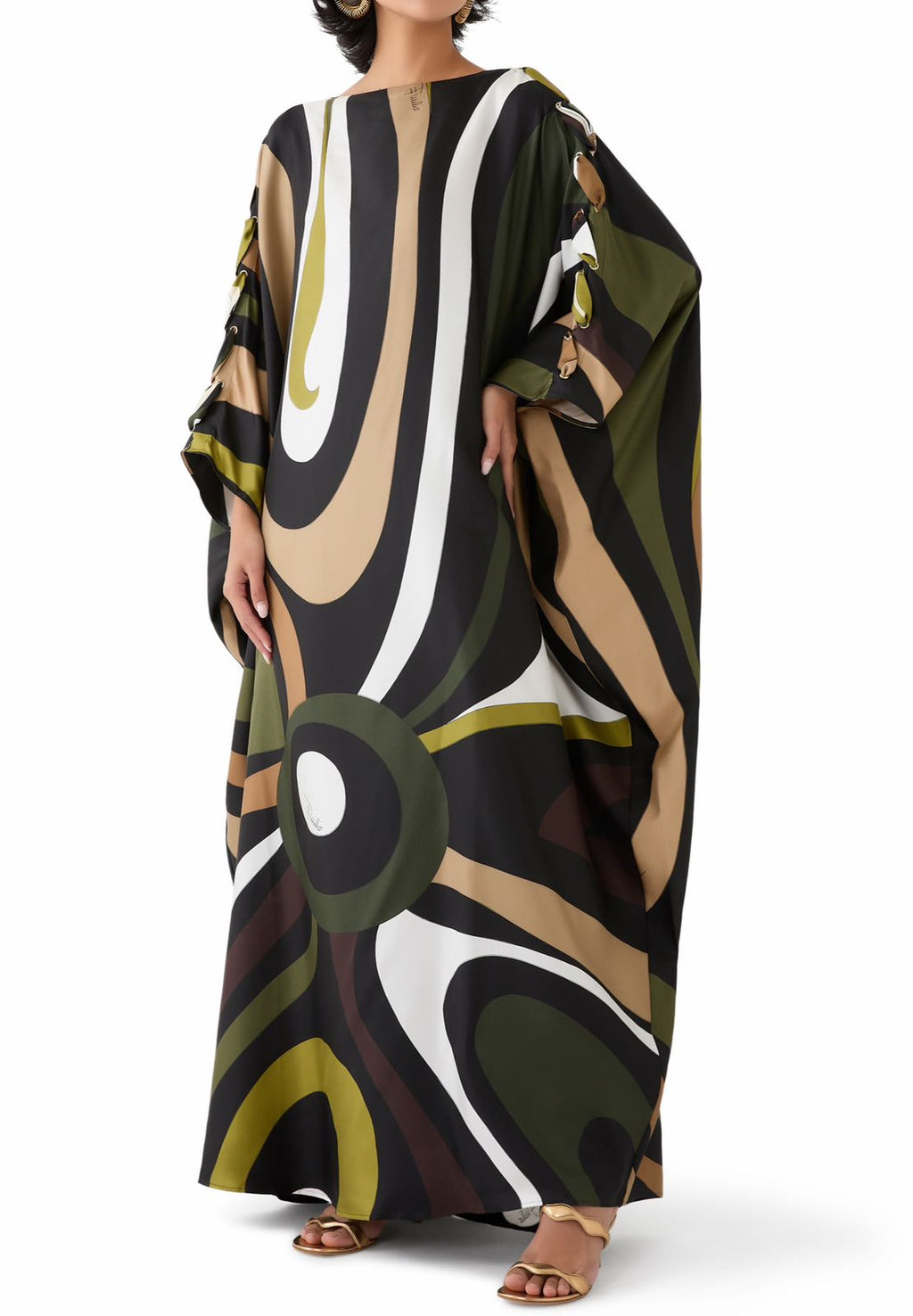 Pucci Green Marmo-print Kaftan in Silk T