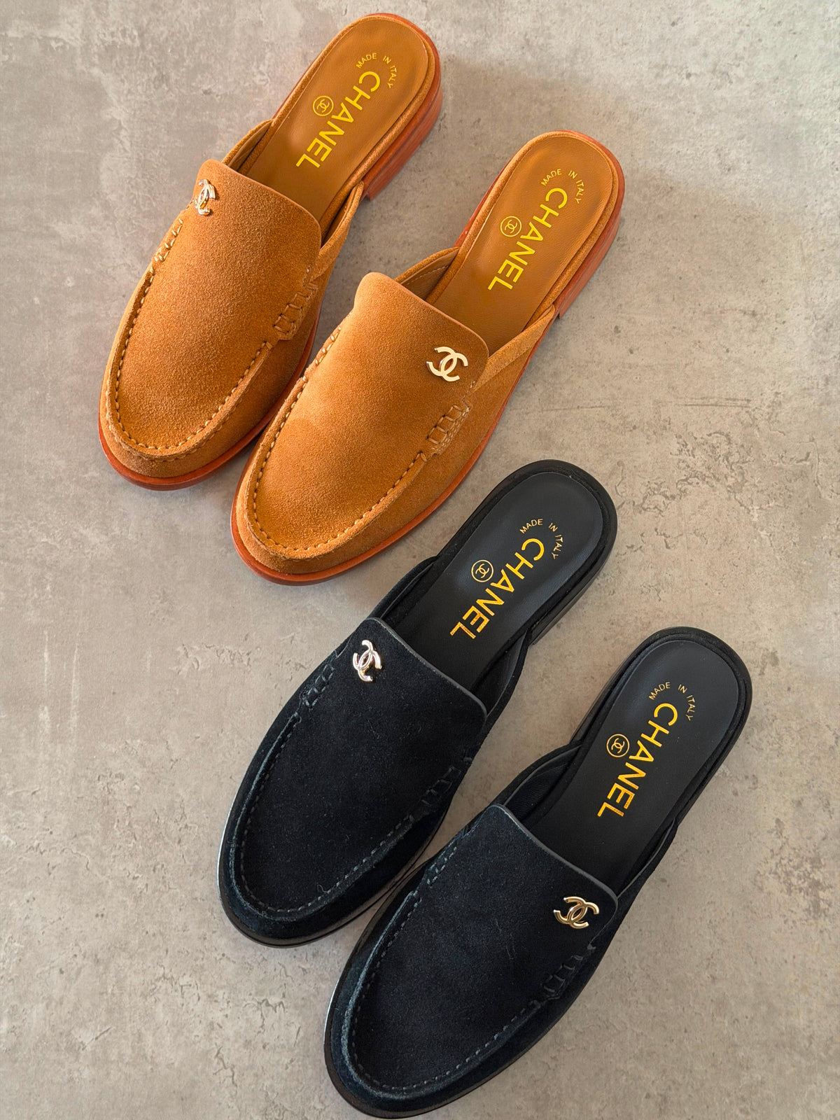 Chanel Mules in Suede Calfskin