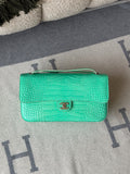 Chanel Crocodile-Embossed Calfskin Classic Flap Top Handle Bag