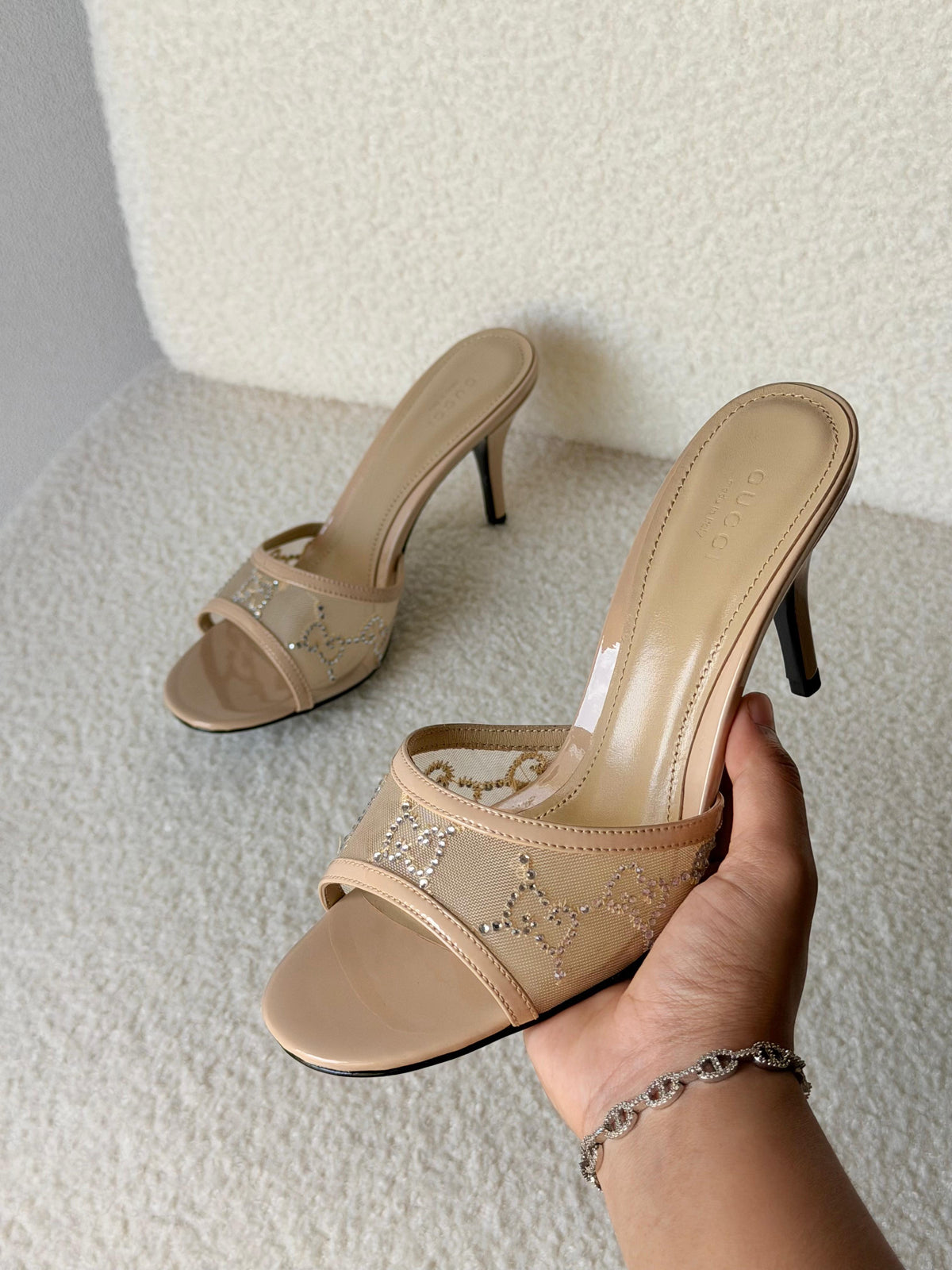 Gucci GG crystal sandals